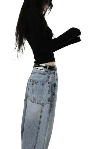 LEAD INCISION LINE V-NECK BASIC TOP