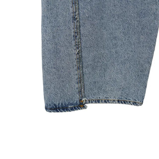CURVED CUT DOUBLE BACK POCKET WIDE DENIM