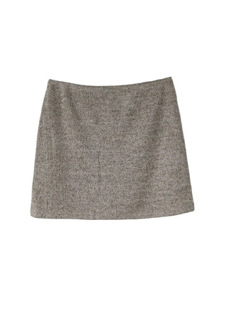 SETUP HOOK KNIT CURVED KNIT TOP SKIRT TWO PIECE