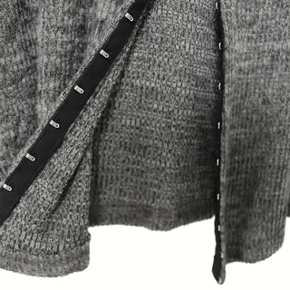 SETUP HOOK KNIT CURVED KNIT TOP SKIRT TWO PIECE