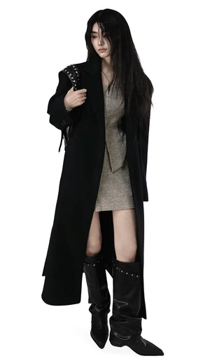 SETUP HOOK KNIT CURVED KNIT TOP SKIRT TWO PIECE