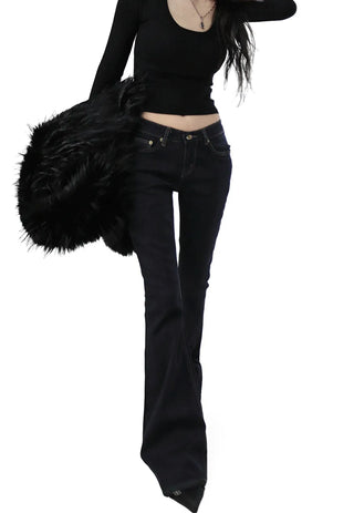 Elastic U-neck Slim Fit Cropped Knit Top