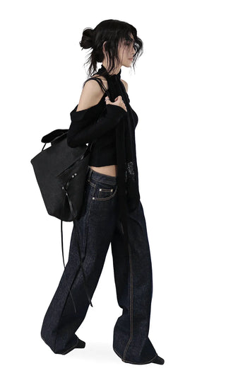 ROUGH STRAP SHOULDER BIG BAG
