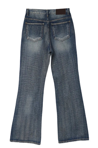 Hip Fade Low Rise Semi-Wide Dark Deep-Washed Bootcut