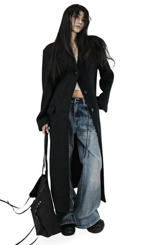 Hip Fade Low Rise Semi-Wide Dark Deep-Washed Bootcut