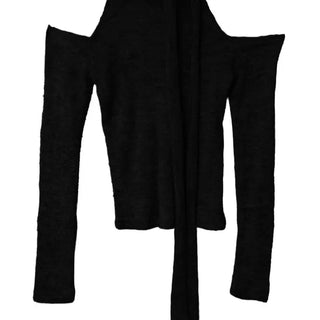 PI BOOKLE OFF-SHOULDER SCARF CUT-OUT KNITWEAR