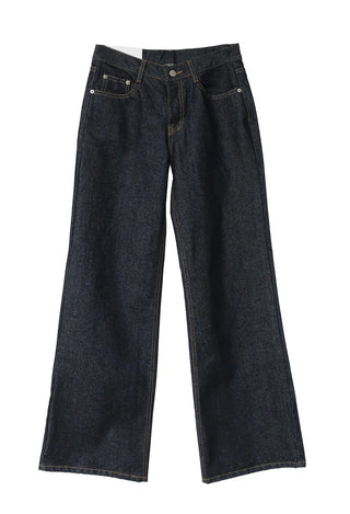 REFINE LOW RISE NONFADE SEMI BOOTCUT DENIM PANTS