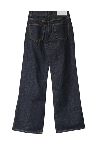 REFINE LOW RISE NONFADE SEMI BOOTCUT DENIM PANTS