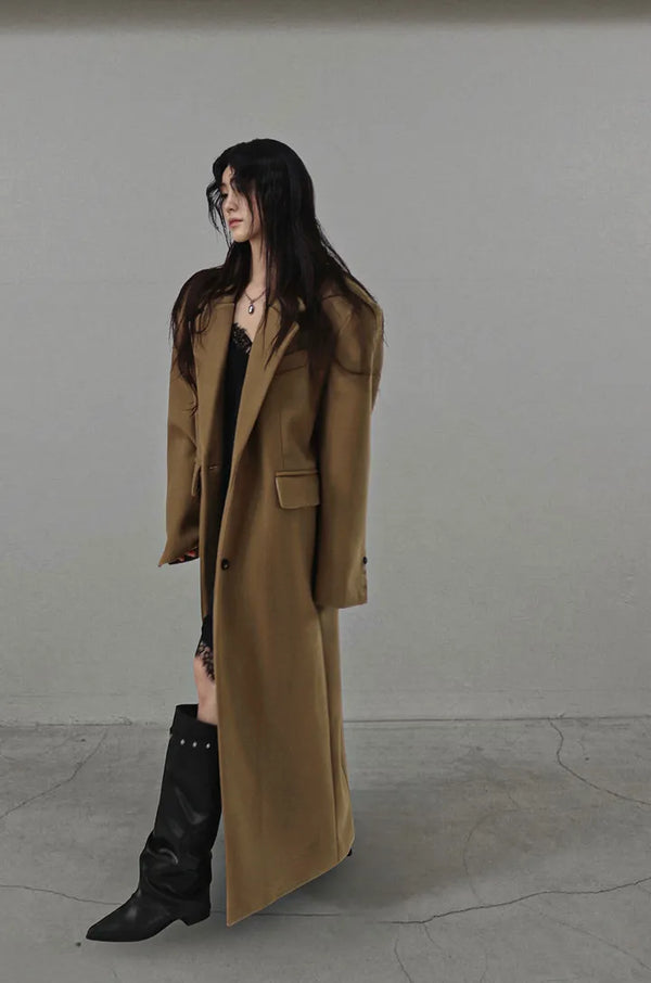 MUSS OVERSIZED FIT MAXI SINGLE LONG COAT