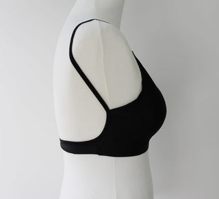 V-neck no-line nude backless backless sexy bralette with built-in cap