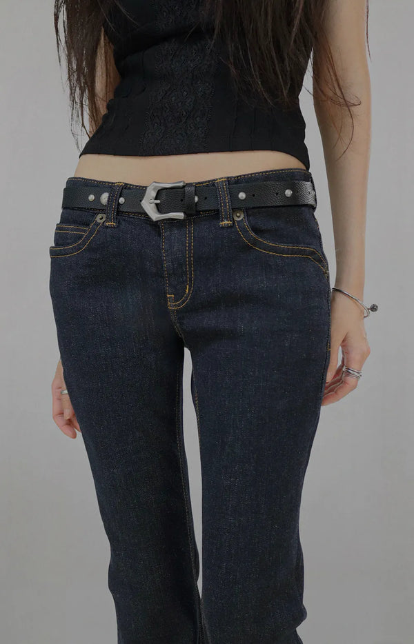 D COWHIDE WESTERN STUD BELT