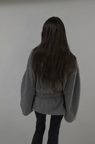 Muss Structured Double Two-Way Half Wool Coat