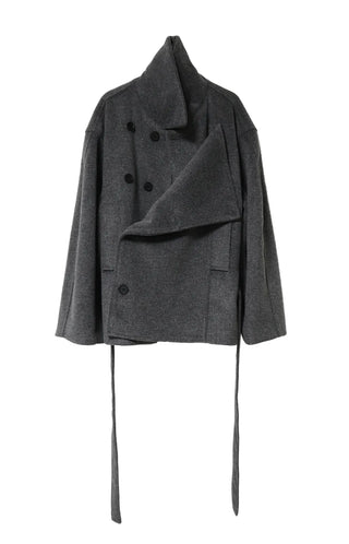 Muss Structured Double Two-Way Half Wool Coat