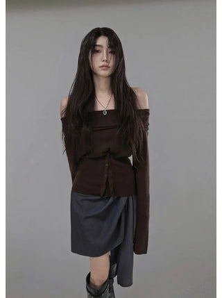 GER MINI FREE UNBALANCED BUNDLED WRAP SKIRT