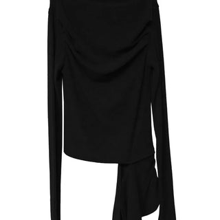 CREE CUT-OUT DRESS SLIM FIT LONG-SLEEVED TOP