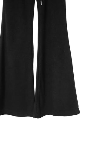 TOWEL BACK CORSET VELVET SLIM SWEATSUIT SET