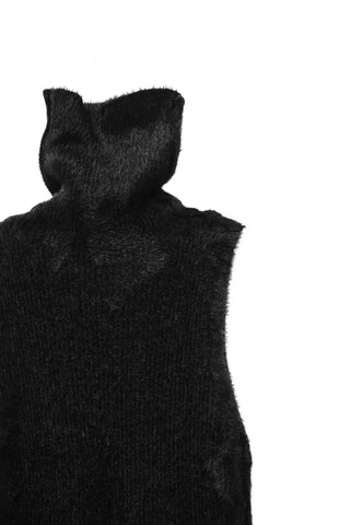 DE ANGORA TURTLENECK SOFT SLEEVELESS KNIT TOP