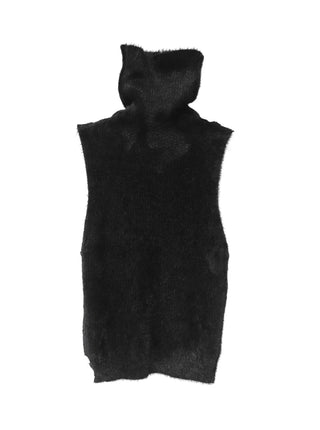 DE ANGORA TURTLENECK SOFT SLEEVELESS KNIT TOP