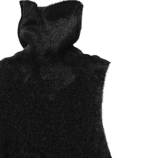 DE ANGORA TURTLENECK SOFT SLEEVELESS KNIT TOP