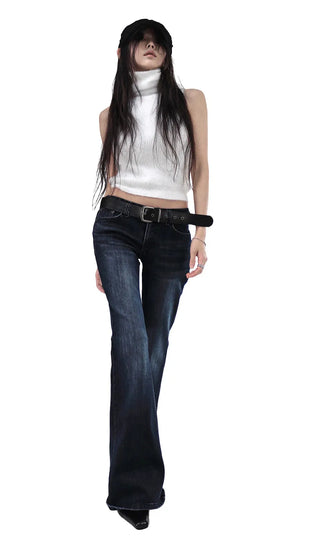 DE ANGORA TURTLENECK SOFT SLEEVELESS KNIT TOP