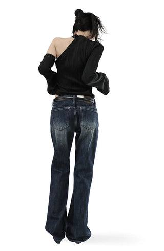 SHADOW LOW VINTAGE WASHING SLIM BOOTCUT DENIM