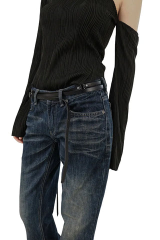 SHADOW LOW VINTAGE WASHING SLIM BOOTCUT DENIM