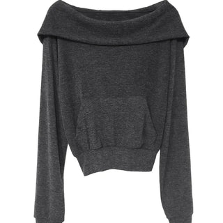MISTY DRESS TWO-WAY OFF-SHOULDER HOODED TOP
