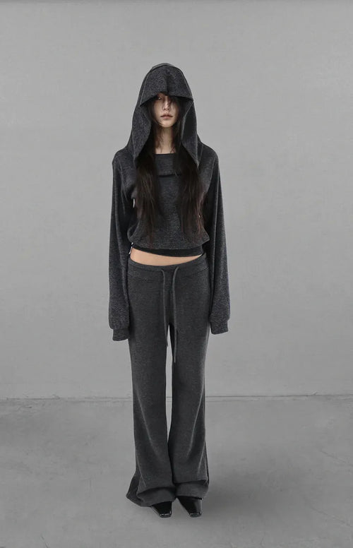 MISTY DRESS TWO-WAY OFF-SHOULDER HOODED TOP