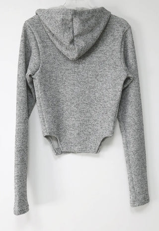 Jessie Line Cut Slit Two-Way Golji Hooded Zip-Up