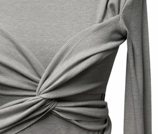 RANI BUNDLED WRAP STRAP HALF LONG SLEEVE TEE