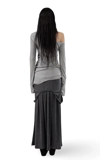 RANI BUNDLED WRAP STRAP HALF LONG SLEEVE TEE