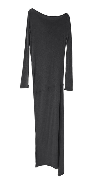 U-TURN UNBALANCED MAXI DRAPED LONG DRESS