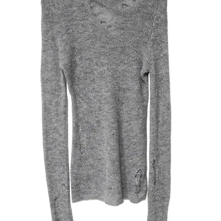 KUN DESTROYED ROUND LONG-SLEEVED DAMAGE KNITWEAR