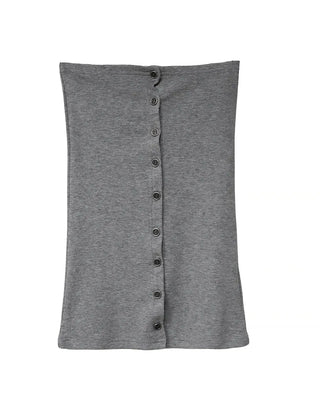 HO SQUARE LAYERED BUTTON TUBE TOP