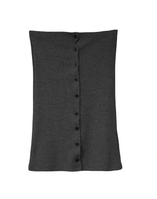 HO SQUARE LAYERED BUTTON TUBE TOP