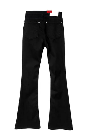 OO MID-RISE REAL SLIM BOOTCUT BLACK LONG PANTS