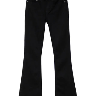 OO MID-RISE REAL SLIM BOOTCUT BLACK LONG PANTS