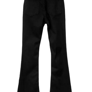 OO MID-RISE REAL SLIM BOOTCUT BLACK LONG PANTS