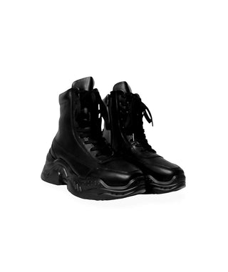 SLIM LACE-UP FLATFORM SNEAKERS