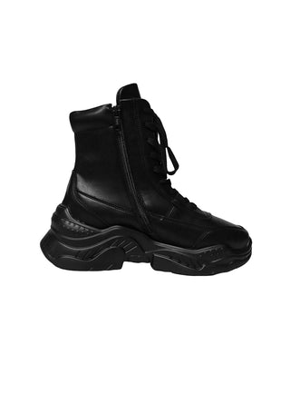 SLIM LACE-UP FLATFORM SNEAKERS