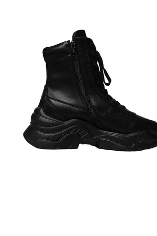 SLIM LACE-UP FLATFORM SNEAKERS
