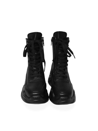 SLIM LACE-UP FLATFORM SNEAKERS