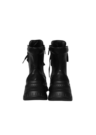 SLIM LACE-UP FLATFORM SNEAKERS