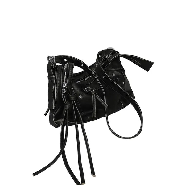 TASSEL PORTER EYELET SHOULDER BAG