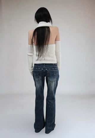 Cable Turtleneck Knit Warmer Set