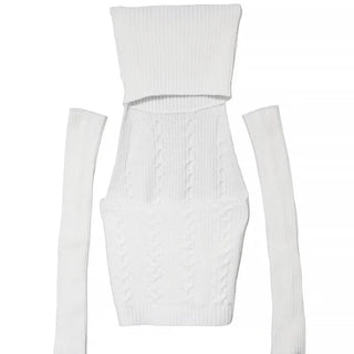 Cable Turtleneck Knit Warmer Set