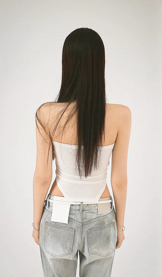 Youth Double Sidecut Corset Crop Top