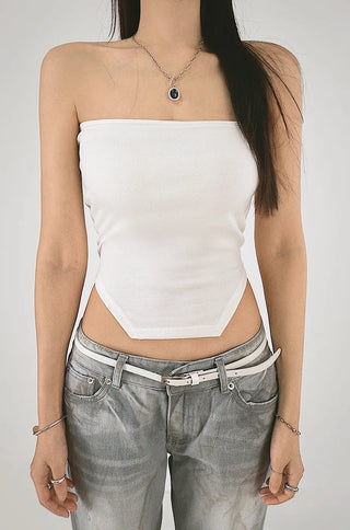 Youth Double Sidecut Corset Crop Top