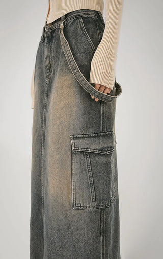 Elin Side Slit V-Neck Uneven Golf Cardigan