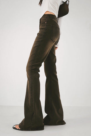 Multi-strap button slit round long-sleeved blouse top